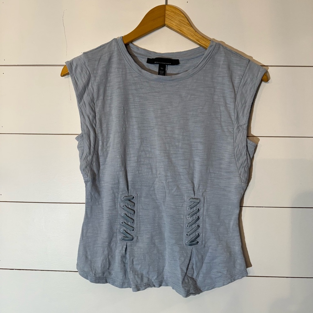 WHBM Lace-up Bodice Tee